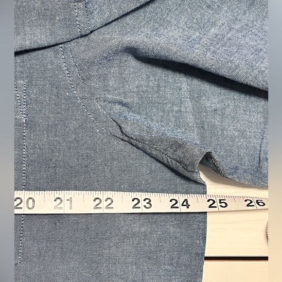 NWT George Blue Chambray Shirt Short Sleeve Sz XL ( 46-48 ) - Picture 6 of 7